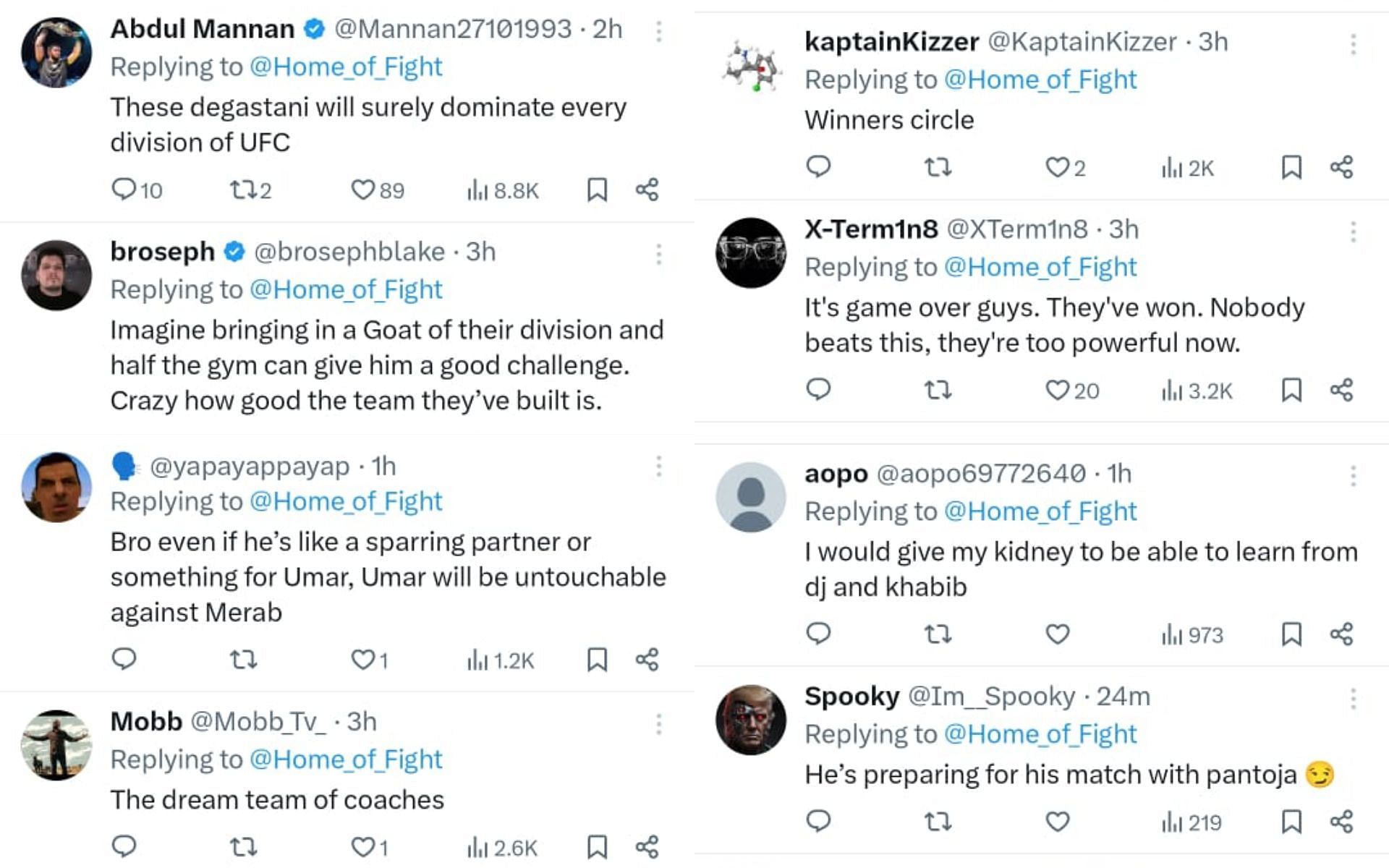 Fan reaction screenshots